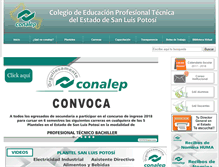 Tablet Screenshot of conalepslp.edu.mx